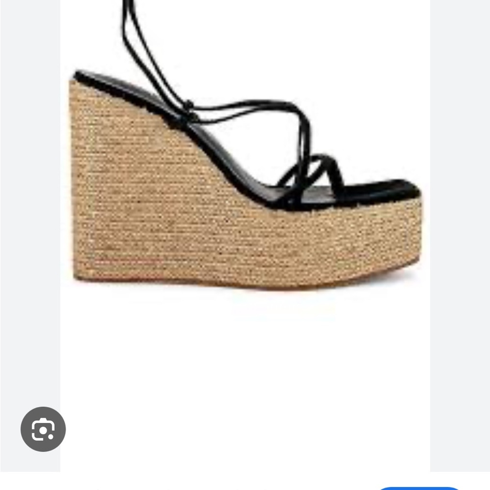 RAYE Saige Black Wedge Sandals